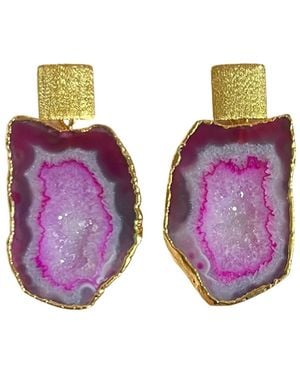 Magpie Rose Swirls Rocks - Purple