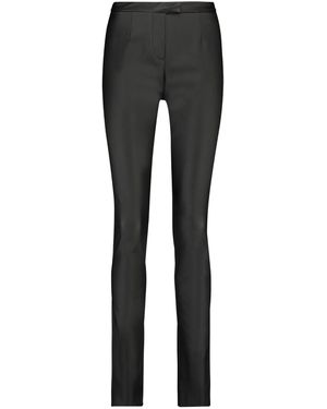 Monique Singh Faux Leather Fitted Pants - Black