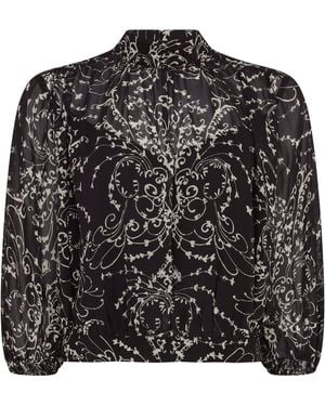 Rose & Nancy Freya Print Blouse - Black
