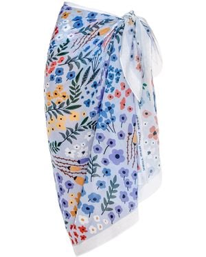 Jessie Zhao New York Beach Sarong Wrap - Blue