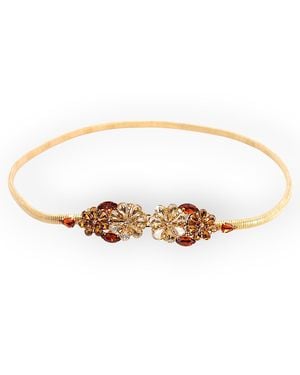 DAMAPREZIOSA Neutrals Daisy Belt - Metallic