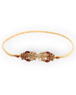 DAMAPREZIOSA Neutrals Daisy Belt - Metallic