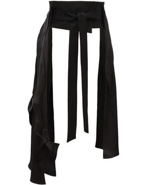Julia Allert Obi-Inspired Waist Belt With Handcrafted Panels - Black