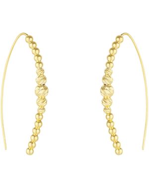 Spero London Beaded Pull Through Sterling Earrings - Metallic