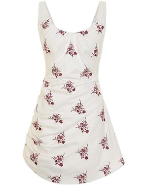 Pcfg The Broderie Anglaise Edit Asymmetric Embroidered Mini Dress - White