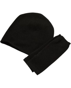 Cove Cashmere Beanie & Wrist Warmer Set - Black