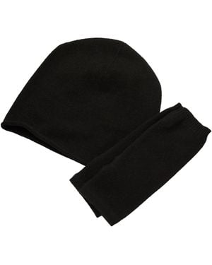 Cove Cashmere Beanie & Wrist Warmer Set - Black