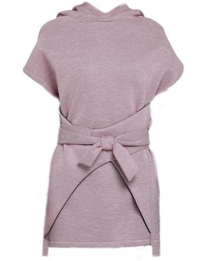 Monosuit Tunic Kimono Reversible Hooded Vest - Purple