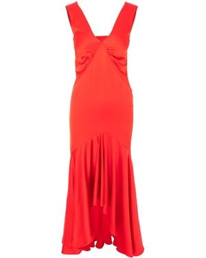 ROSERRY Tango Maxi Satin Dress - Red