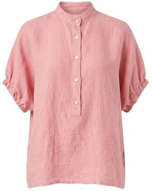 James Lakeland Relaxed Linen Blouse - Pink
