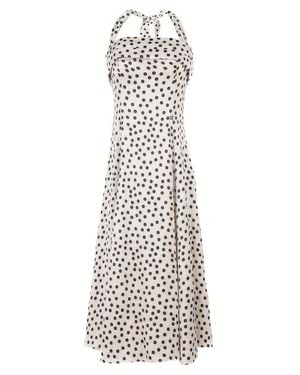Luna Fashion House Polka Dot Strapless Dress, Melissa - White