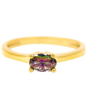 1610Istanbul Bosphorus Mystic Topaz Ring - Metallic