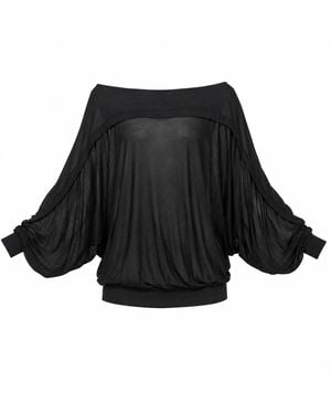 Yogi8Apparel Oversized Off The Shoulder Top - Black