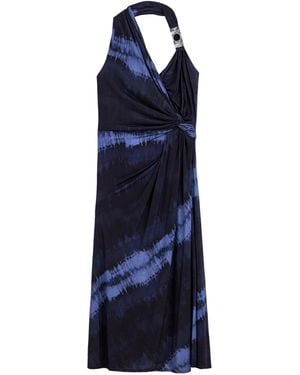 Nocturne Printed Sleeveless Maxi Dress - Blue