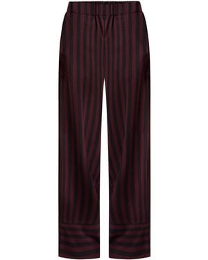 Known Supply High Rise Striped Trousers - Purple