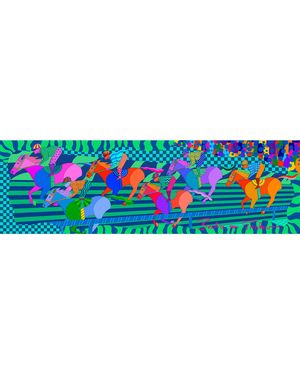 Beatrice von Tresckow Cheltenham Chasers Silk Scarf - Blue