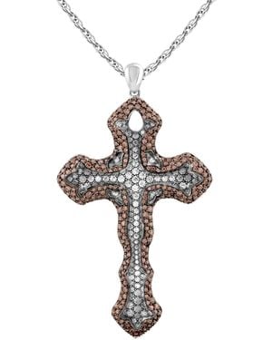 Arte Madrid Cruz Gothic Cross Pendant Necklace - Metallic