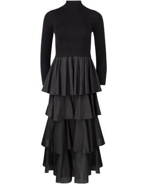 Loup Clothing Knit Layered Maxi - Black