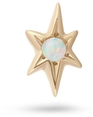 Zohreh Neutrals Opal Star Flat Back Earring 14K - Metallic