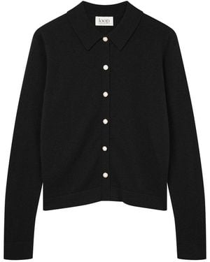 Loop Cashmere Knitted Shirt - Black