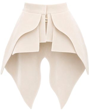 Julia Allert Neutrals Sculpted Velvet Peplum Belt - Natural