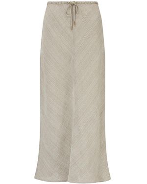 The Summer Edit 'Neutrals Phoebe Luxe Linen Drawstring Skirt - Natural