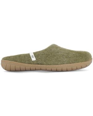 Egos Moss Rubber Sole Slipper - Green