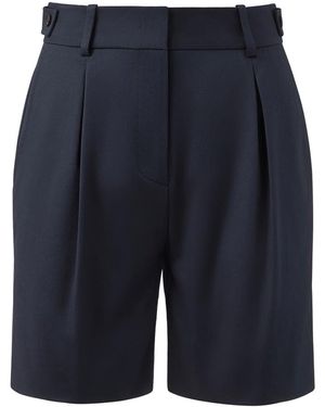 Elune Mode Side Tab Pleated Shorts - Blue