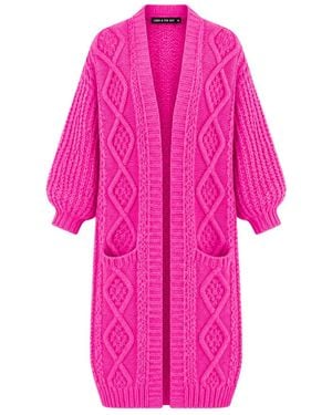 Cara & The Sky Stevie Maxi Cardigan - Pink
