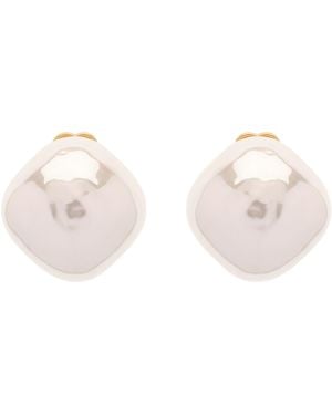 Emma Holland Jewellery Baroque Pearl Clip Earrings - Pink