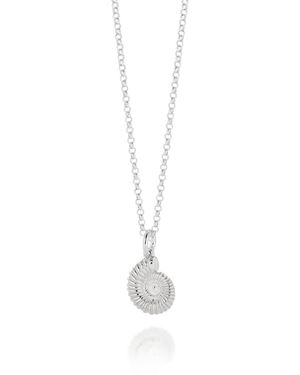 Nellou Jewellery Ammonite Necklace Sterling - White