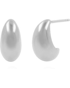 Cote Cache Large Dome Droplet Earrings - White