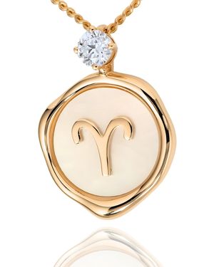Hinch & Liu Aries Zodiac Necklace - Metallic