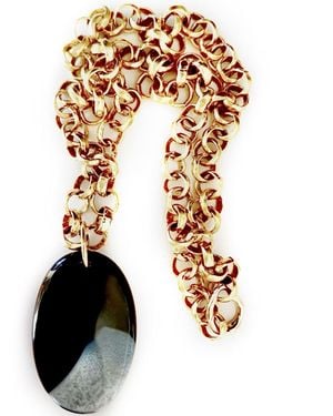 Persia Dona Jewelry Magical Agate Necklace - Metallic