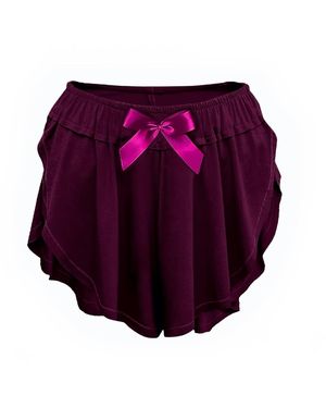 Loreen Label Bamboo Butterfly Shorts - Purple