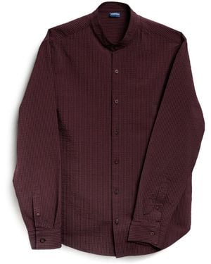Duskitten Oxblood Meridian Seersucker Shirt - Purple