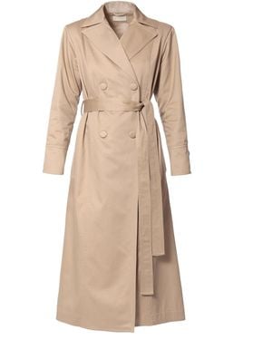 AGGI by HALEWSKI Neutrals Logan Natural Midi Trench Coat
