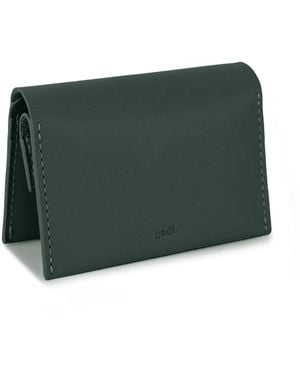 godi. Handmade Leather Coin & Card Wallet - Green