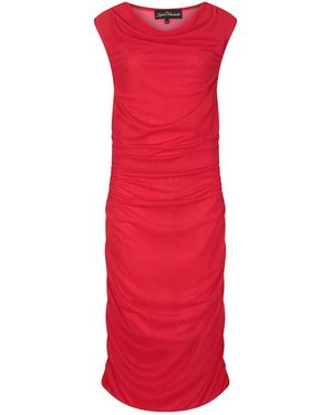 Sylvia Piechulla Boudicca Summer Cardinal Ruched Midi Dress - Red