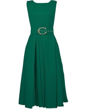 ALINA CERNĂTESCU Vienna Midi Garden Cocktail Dress - Green