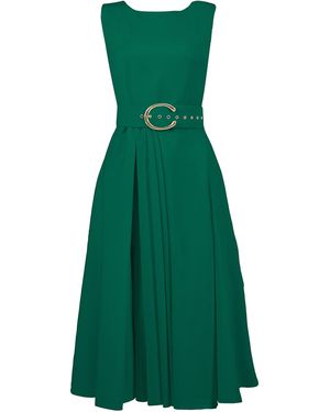 ALINA CERNĂTESCU Vienna Midi Garden Cocktail Dress - Green