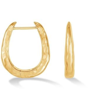 Dower & Hall Large Horseshoe Nomad Huggie Hoops - Metallic