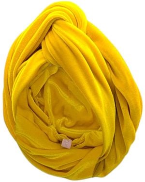 Julia Clancey Classic Velour Madam Sunshine Reversible Turban - Yellow