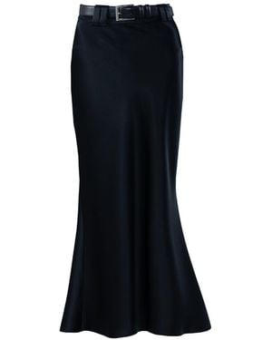 Vestiaire d'un Oiseau Libre Bias-Cut Midi Skirt - Black