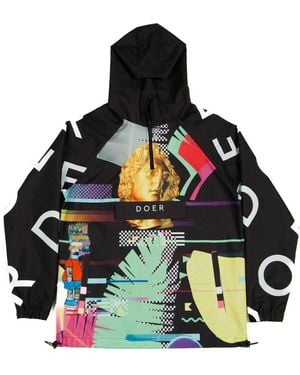 mysimplicated Water Repellent Windbreaker Statue Design - Green