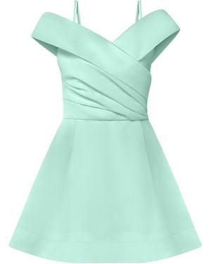 Tia Dorraine Easy To Love Flared Satin Mini Dress, Mint - Green