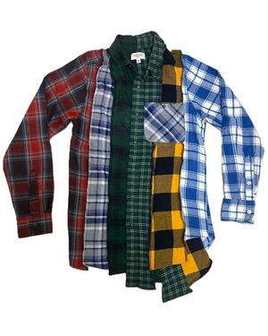 Zasta Studio Deconstructed Flannel Shirt B - Blue