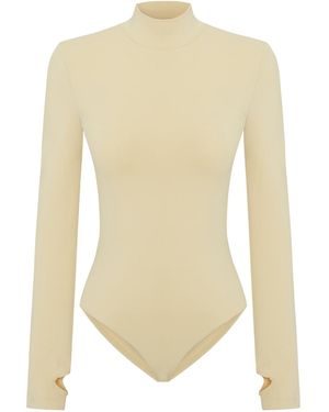 Pcfg Neutrals High Neck Bodysuit - White