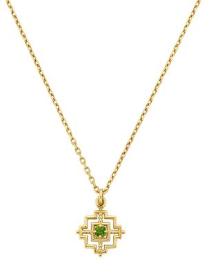 Zoe & Morgan Centred Necklace Chrome Diopside - Metallic