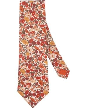 LE COLONEL Liberty Squirrel Poppy Tie - Red